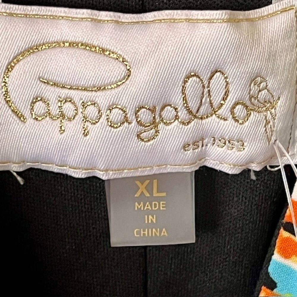 Pappagallo Alex Cross Front Wide Leg Flowy Royal Palm Jumpsuit - Multi - XL - Picture 11 of 13